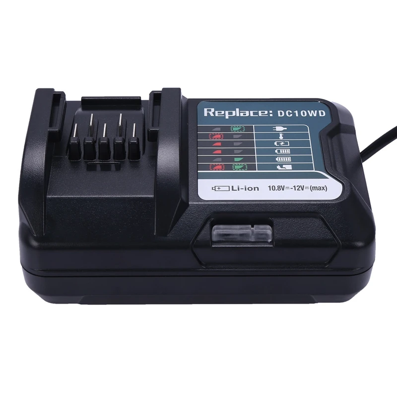 Fast Lithium Battery Charger For Makita 10.8V 12V Dc10wd / Dc10sb / Dc10wc / Bl1015 / Bl1016 / Bl1021b / Bl1041b Led Charger Eu