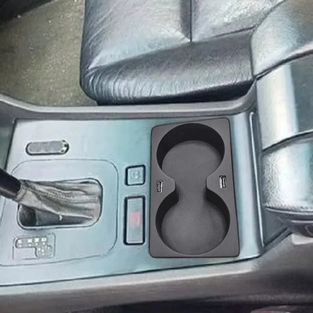 حامل كأس داخلي حامل وحدة التحكم المركزية مع وظيفة شحن USB مزدوج ملحقات صندوق تخزين حامل لسيارات BMW 5 Series E38
