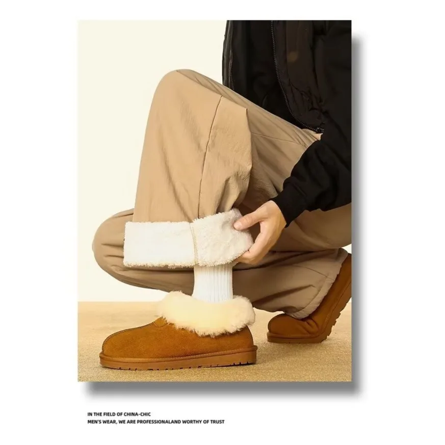 

Lamb Fleece Wide Leg Pants for Men and Women in Winter 2025, Newly Added Velvet Thickened Drop Feel Large Size Narrow Edition St