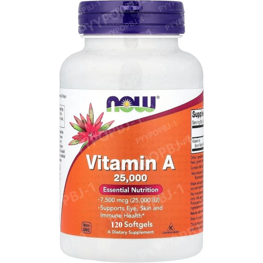 

NOW Foods Supplements, Vitamin A (Fish Liver Oil) 25,000 IU, Essential Nutrition, 120 Softgels