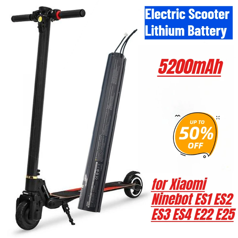 

36V 5200mAh for Xiaomi Ninebot ES1 ES2 ES3 ES4 E22 E25 E-Scooter Electric Scooter Lithium Battery