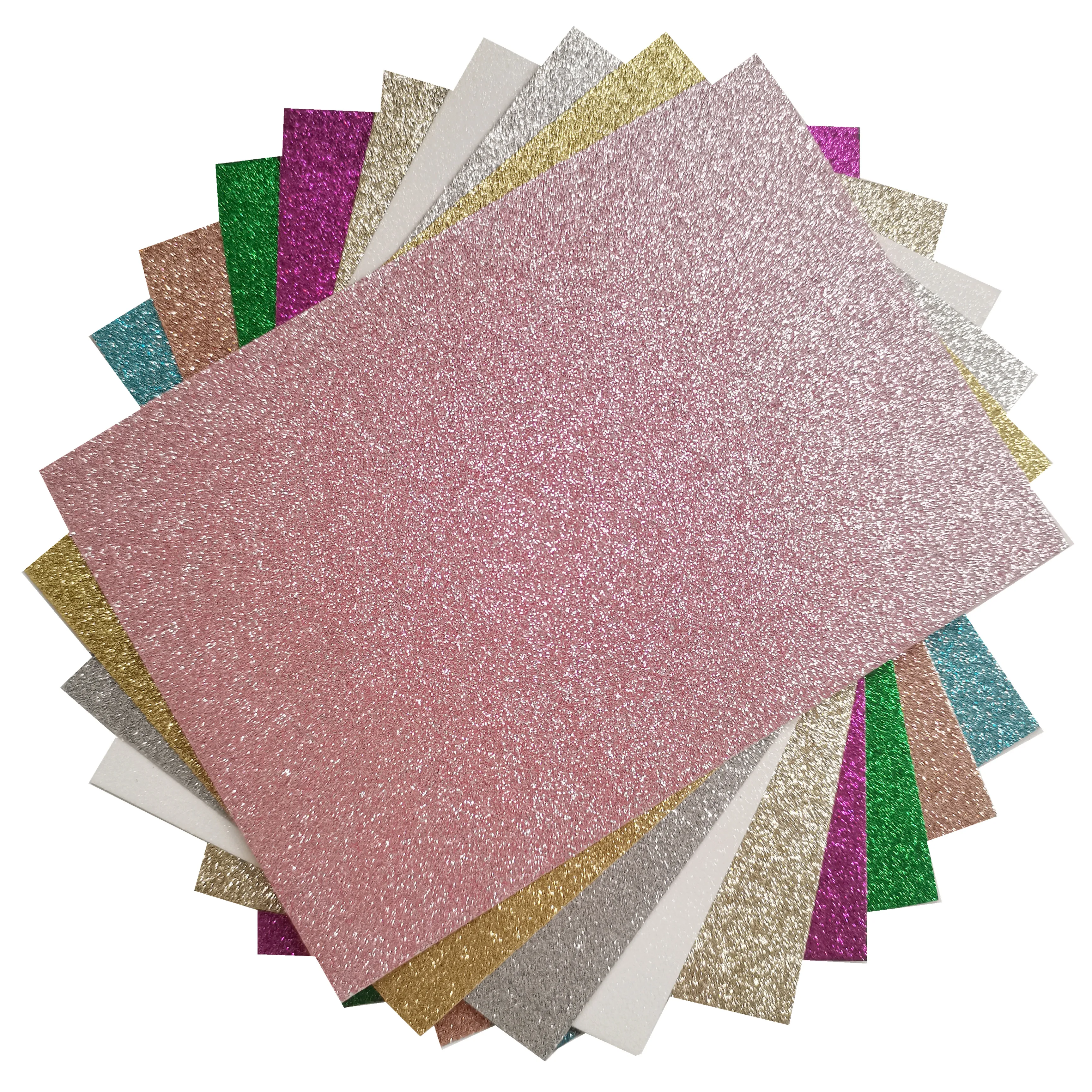 Glitter Cardstock For Cricut Machine,Premium Rose Pink Glitter Paper For Crafts And Banner,15 Sheets 300gsm 12*12\