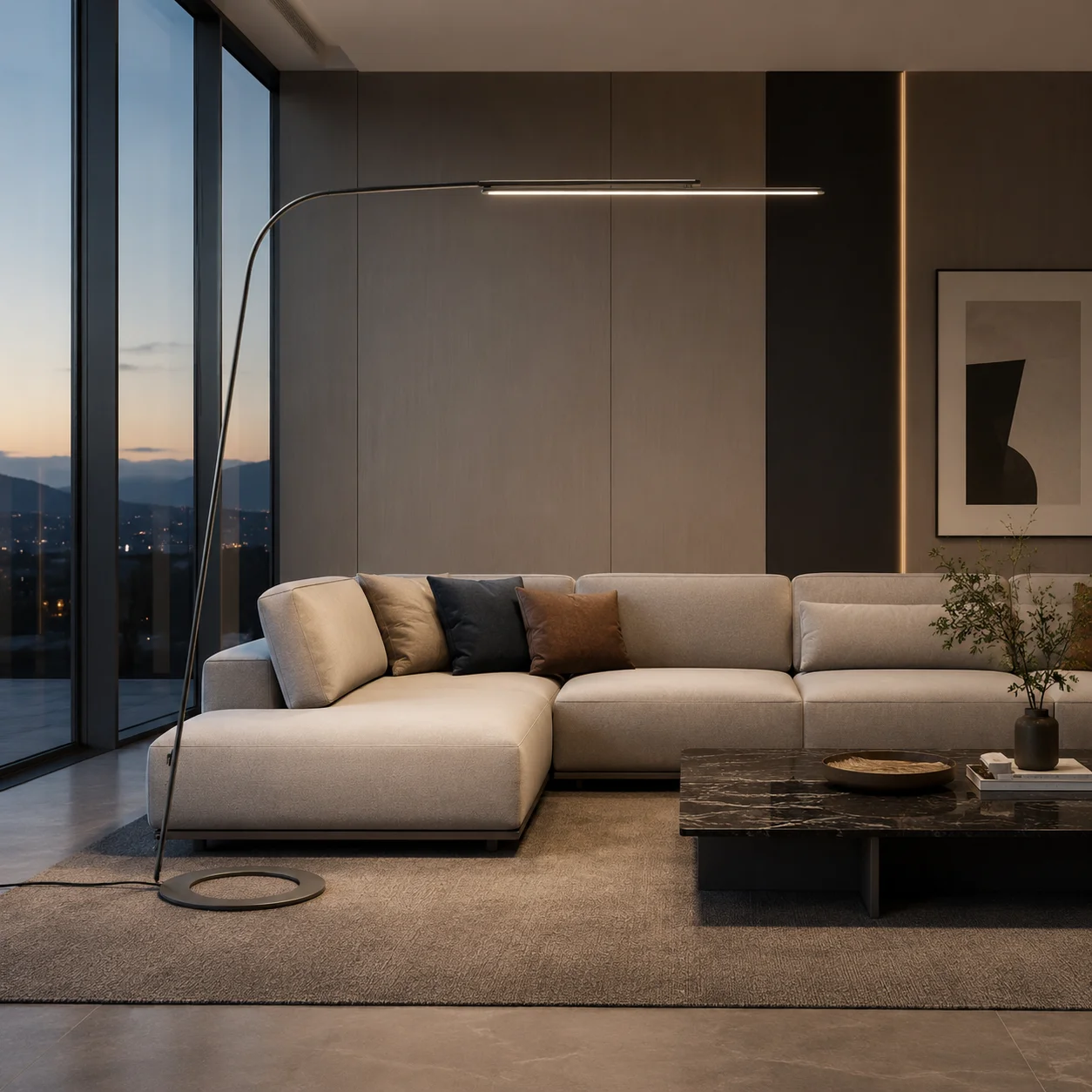 360 Rotation Floor Lamp, Pole with Foot Switch, Modern Standing Lamp Lampshade, Minimalist Freestanding Lamp (Bulb Included)