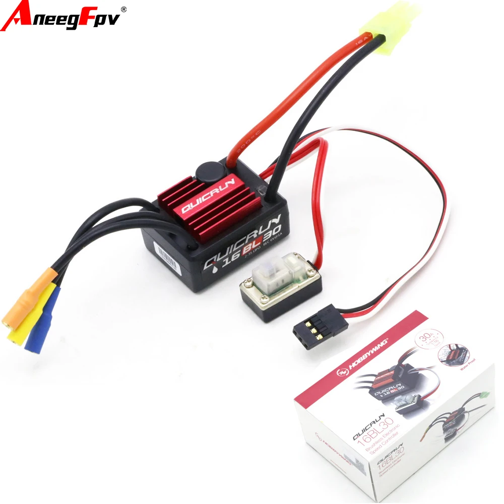 Hobbywing QuicRun 16BL30 30A Brushless ESC Electric Speed Controller for 1/16 Scale On/Off-road Buggy Monster RC Car