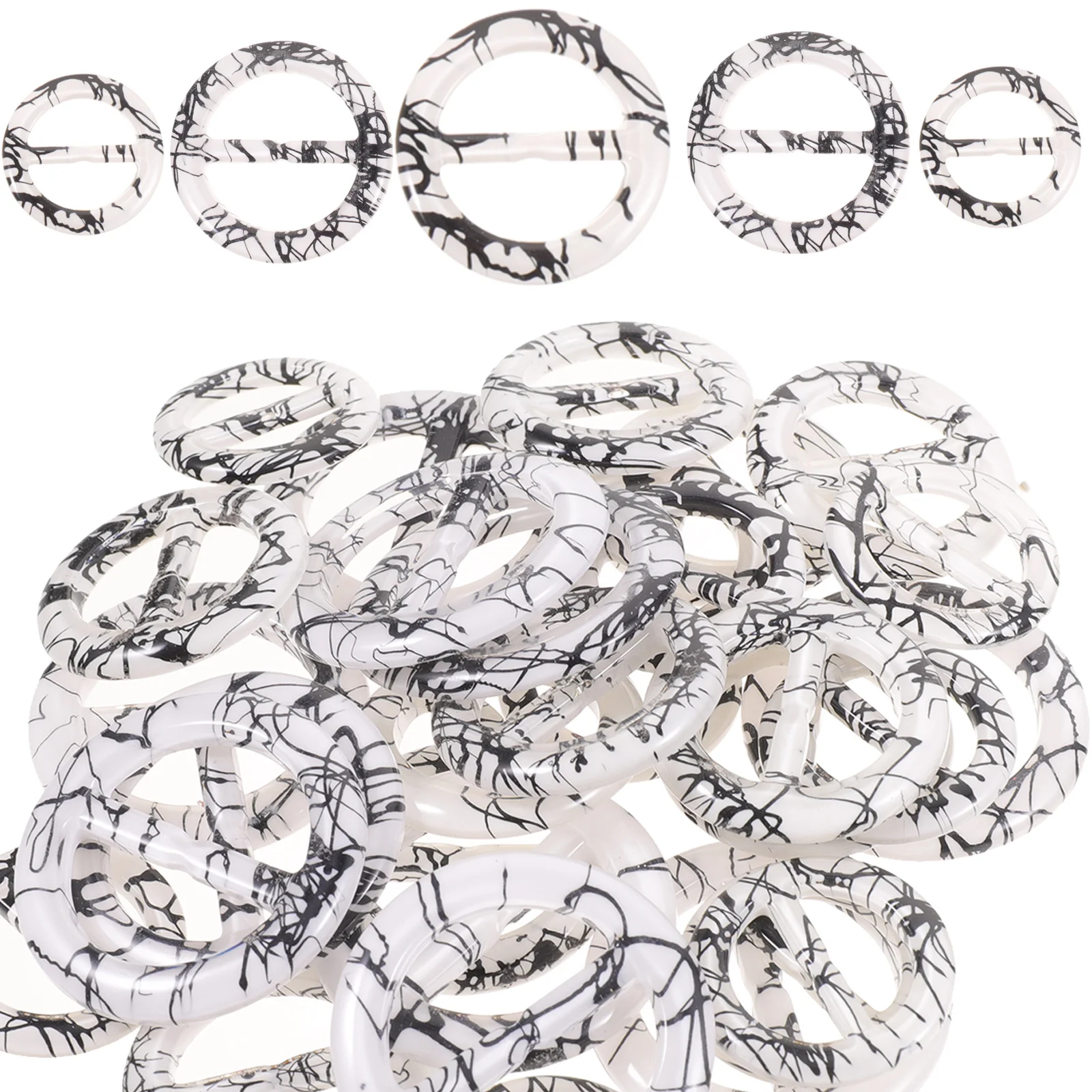 

30pcs Waist Buckle Scarf Ring Clip Resin Tshirt Clips Round Women Shirt Clasp Tie Buckles Durable Material Long Life