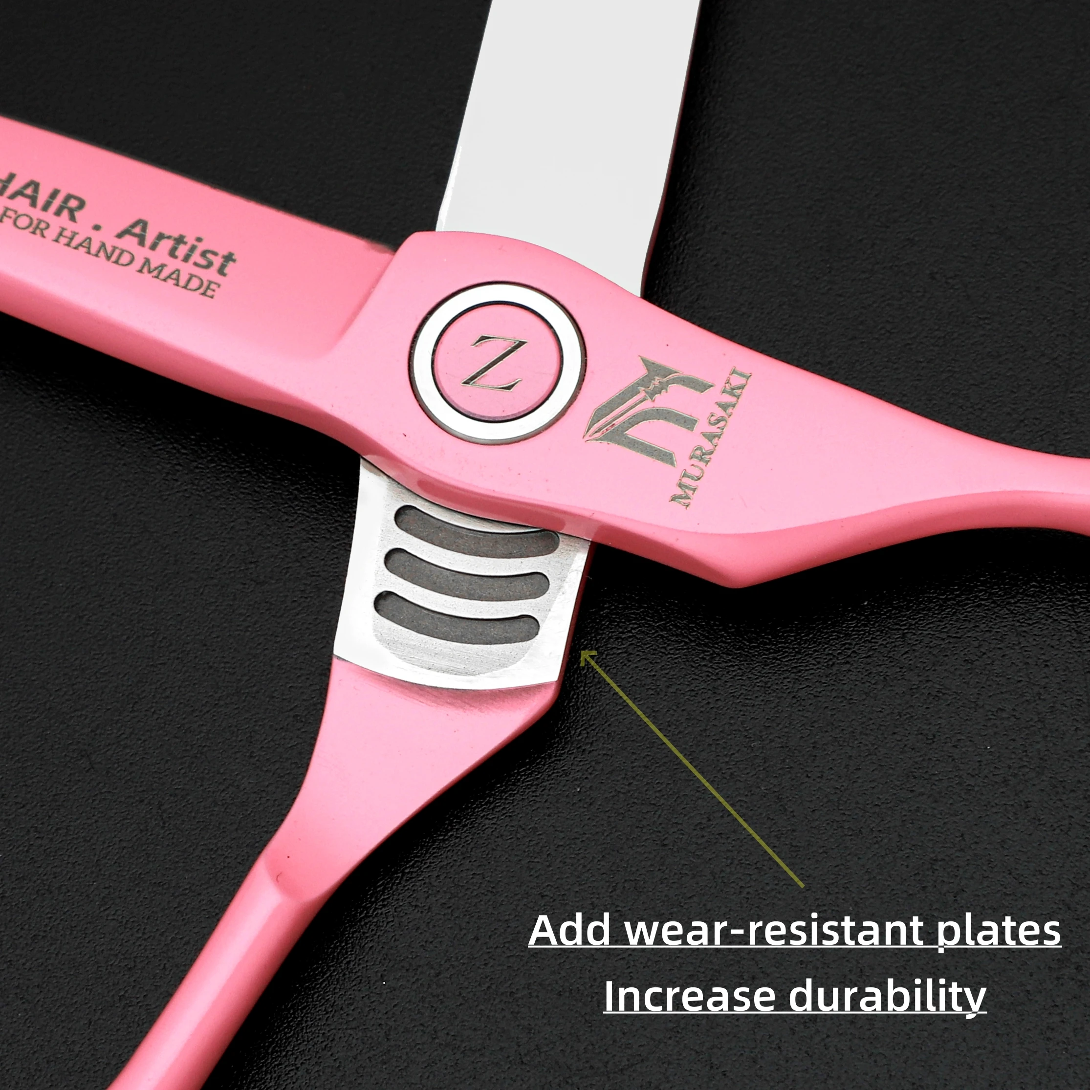 MURASAKI VG10 Stahl Friseurscheren, 6,0 Zoll Effilierscheren, Ergonomisches Design Haarschneidewerkzeuge, Sehr Scharf und Langlebig – Detail 18