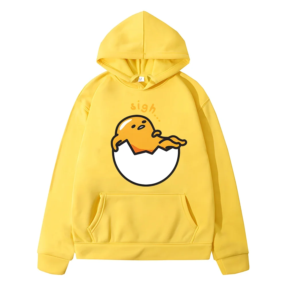 Bluza z kapturem Sanrio Kids Gudetama dziewczęca bluza wiosenna z bluza polarowa kreskówkowa mini z kapturem Anime y2k sudadera