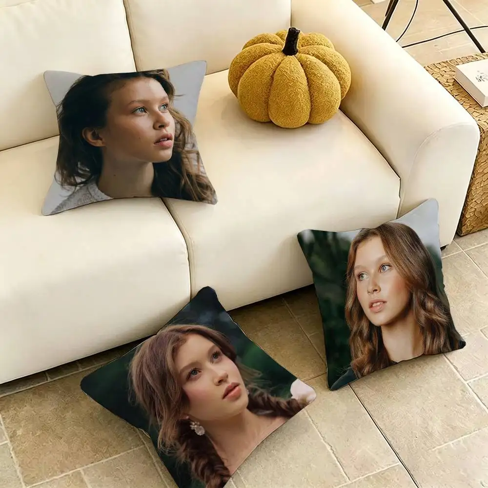 

Anna-A Anka P-Peresild Square Double-Sided printed Pillow Case Bedroom Bedside Pillow Sofa Cushion Cover Gift