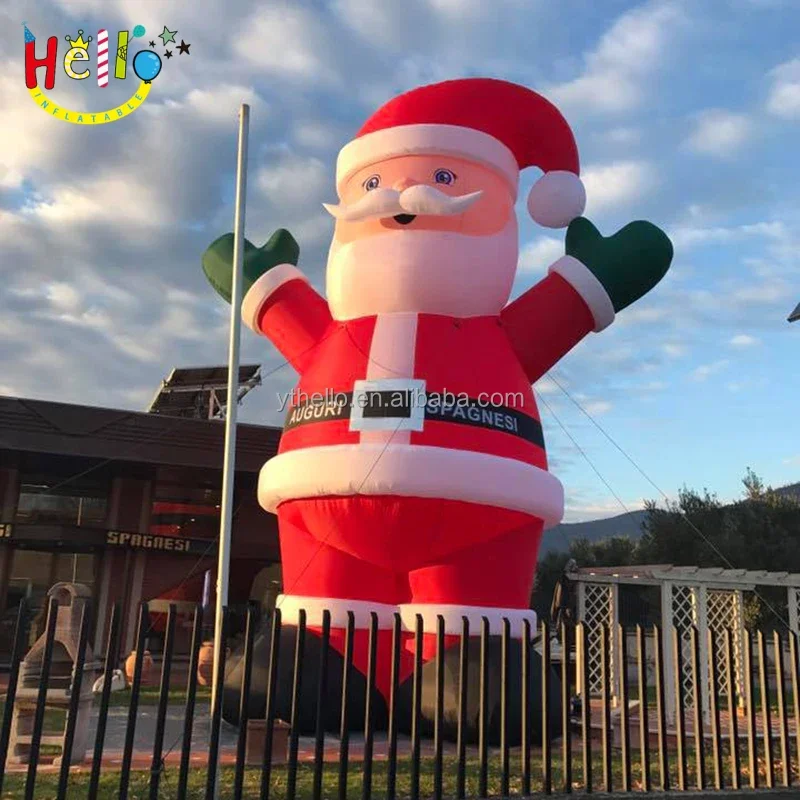 giant inflatable cartoon christmas santa claus, outdoor christmas santa claus decorative inflatable OEM