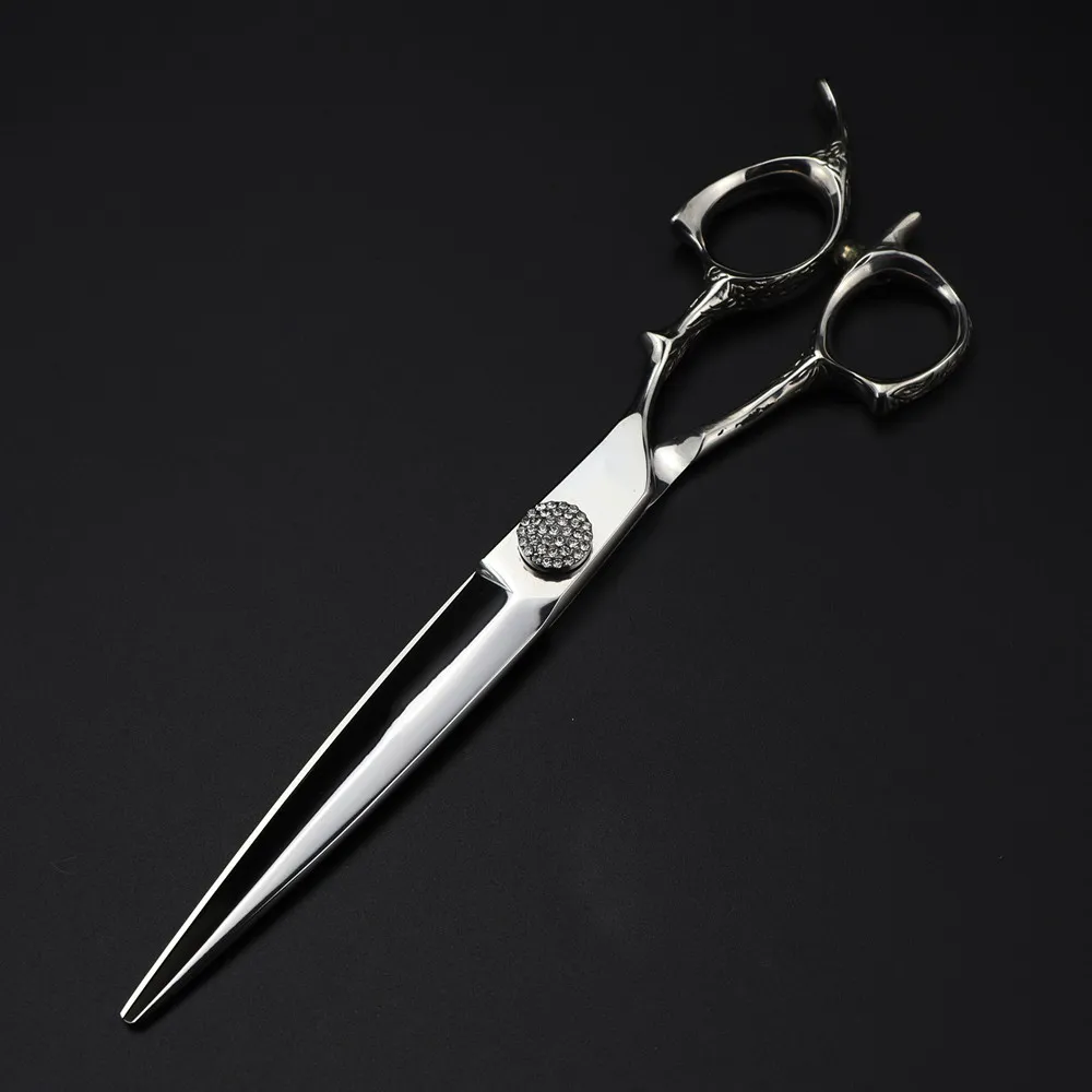 Professional JP 440c steel 7 '' Gem pet dog grooming cut hair scissors pet cutting barber haircut shears Hairdresser scissors