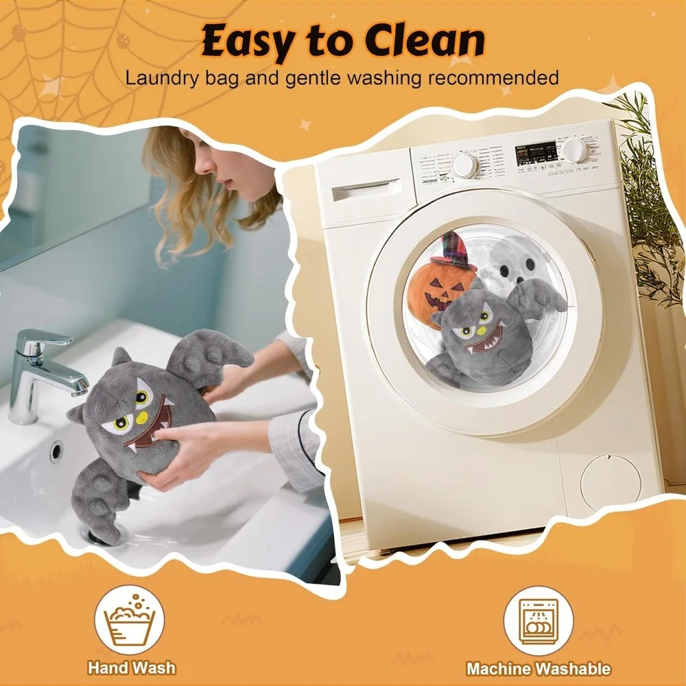 

Набор игрушек для собак на Хэллоуин, 3 упаковки плюшевых скрипучих игрушек с морщинистой бумагой, интерактивные жевательные игрушки для маленьких и средних собак, мягкие щенок