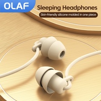 OLAF Silicone In-ear 3.5mm Jack Wired Earphones Handsfree Sleep Headphones With Cable Earbuds In-line Control Headset With Mic