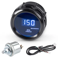Medidor de presión de aceite Digital LED, medidor de presión de aceite de 2 ""y 52mm con Sensor de 0-150PSI, medidor de presión de aceite de coche de 12V para vehículo, camión y vehículo