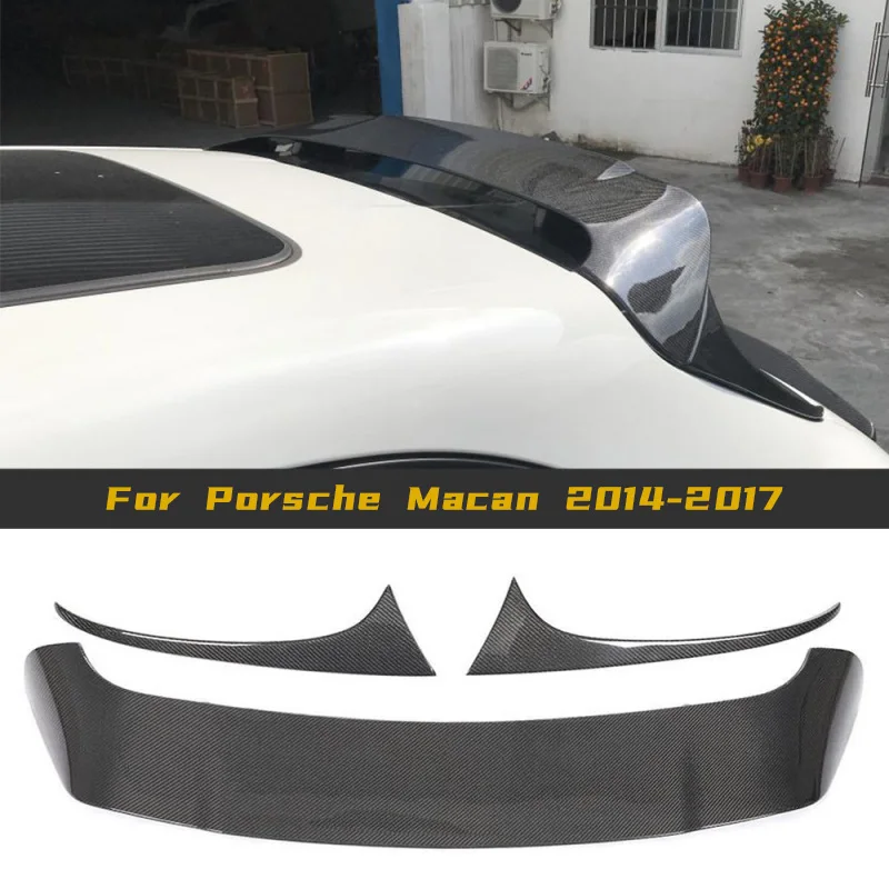 

For Porsche Macan 2014 2015 2016 2017 Carbon Fiber Rear Trunk Boot Lip Wing Trunk Spoiler Car Rear Roof Spoiler Wing