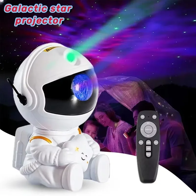 2024Star Projector Galaxy Night Light Astronaut Space Projector Starry Nebula Ceiling Lamp for Bedroom Home Decorative kids gift