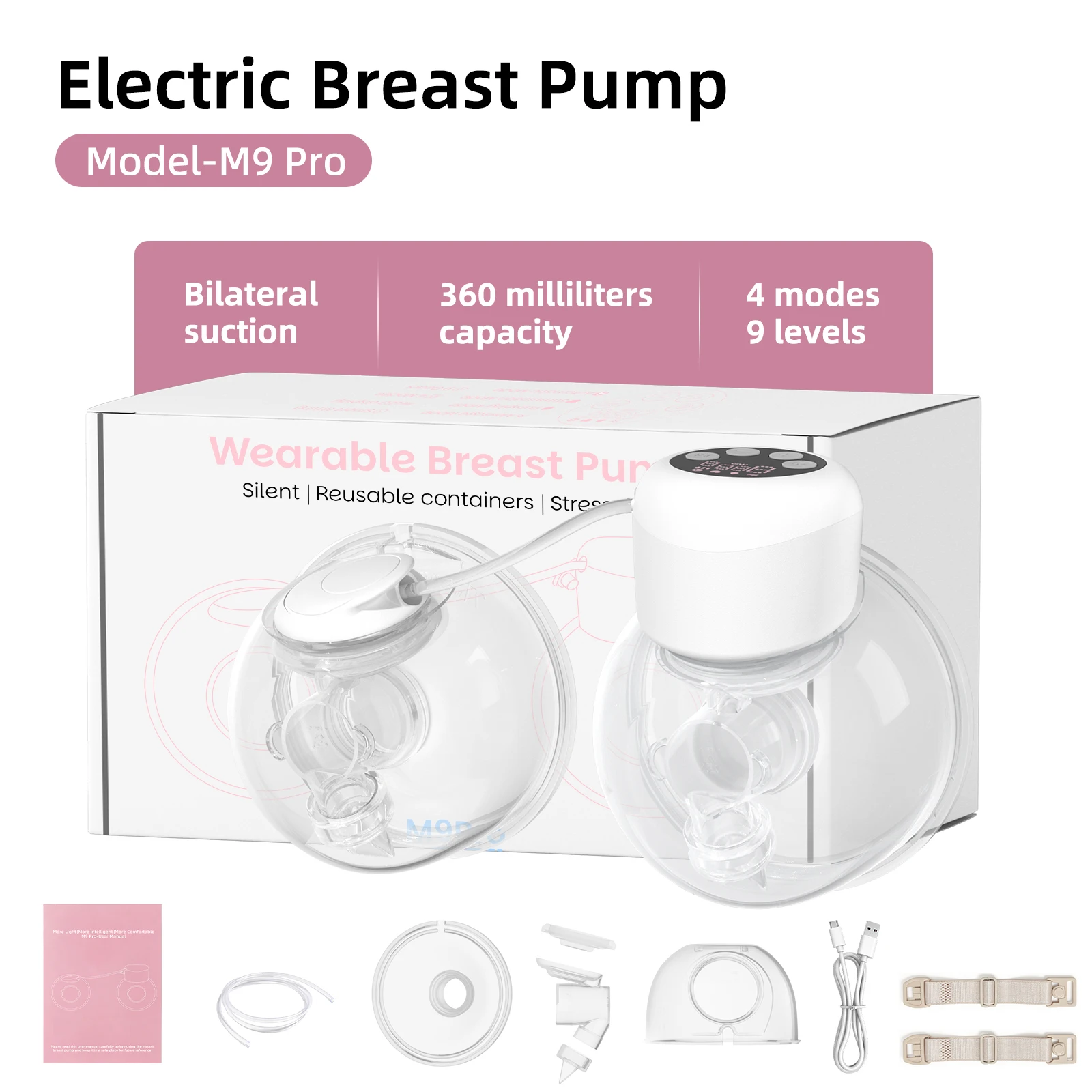 extractor-de-leche-electrico-portatil-paquete-de-2-extractor-de-leche-bilateral-4-modos-9-niveles-bajo-ruido-indoloro-recargable-inalambrico