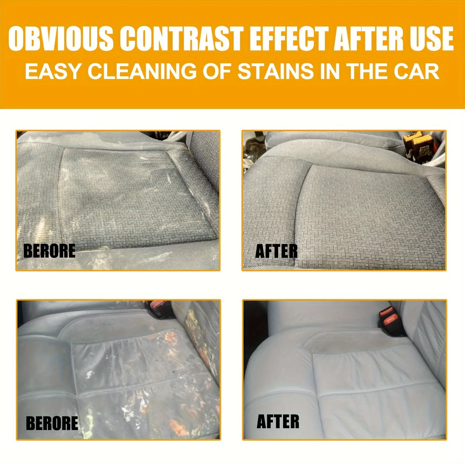 Multifunctional Foam Cleaner Car Interior Stain Removal and Cleaning Leather Seat Foam Cleaner Spray Foam Maintenance Wash Car view 6