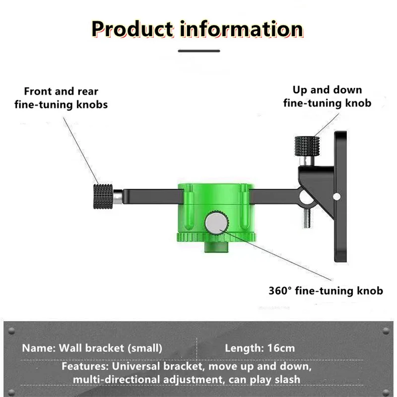 8/12/16 Lines Universal Strong Magnetic Laser Level Wall Bracket for Laser Level Height Adjustment Level Bracket