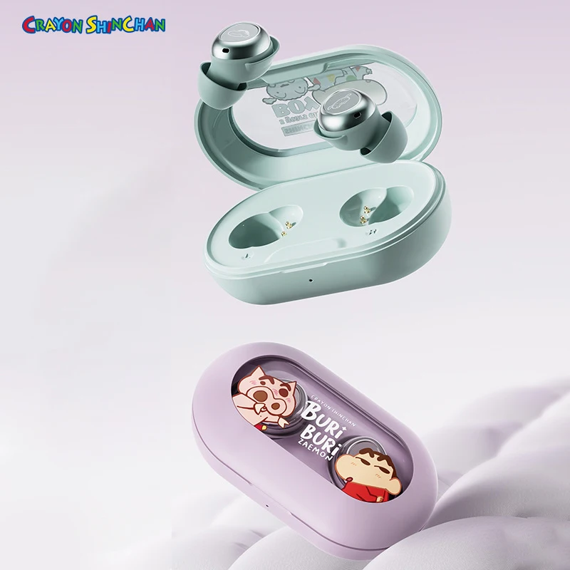 Crayon Shin Chan Bluetooth-гарнитура аниме Kawaii Bluetooth 5,3 TWS беспроводные Bluetooth-наушники сверхдлинный Срок службы батареи игрушки для девочек