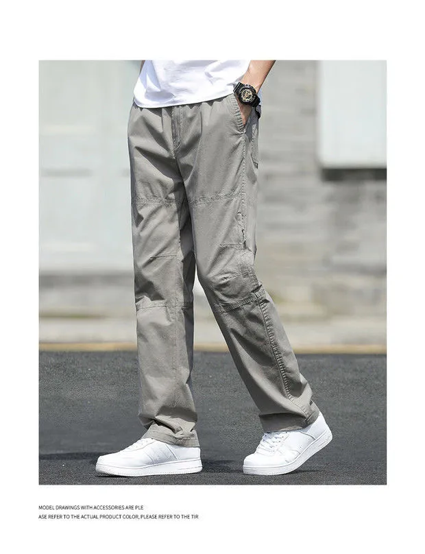 Herren hose neue Cargo hose Outdoor-Freizeit hose Baumwolle bequeme dünne Jogging hose Multi-Pocket-Arbeits hose – Detail 7
