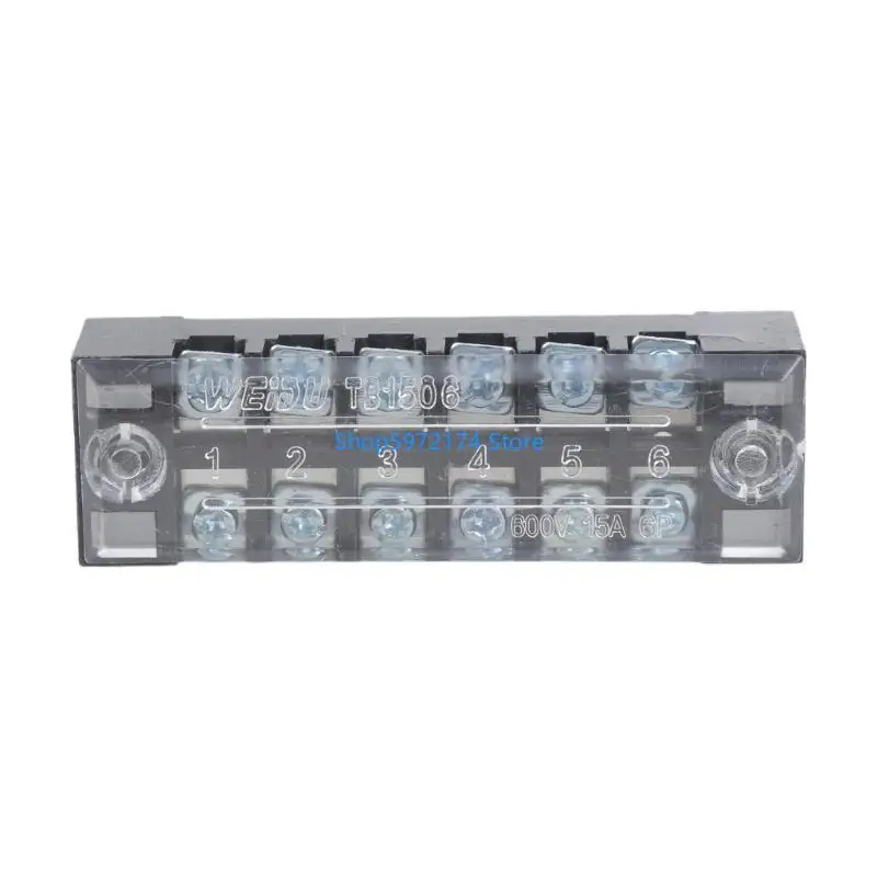 Y3NB Double Row Strips Screw Terminals Block Fixed Wiring Board Connector Terminals Strips Electrical Barrier Terminals Panel