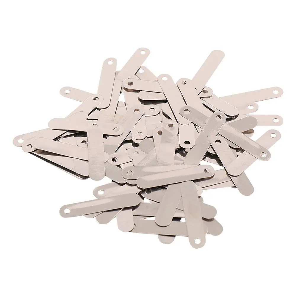 100Pcs for Rechargeable Battery 2.5*0.5cm DIY Nickel Plated Solder Tab Conductive Sheet Connecting Tab