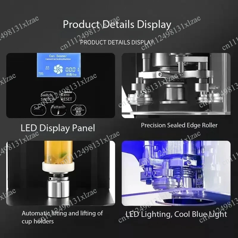 Automatic Plastic Can Sealing Machine 220V - Commercial Beverage Sealer for Milk Tea Cups, Complete Sealing Equipment