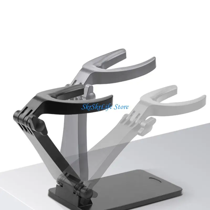 E65E Adjustable Barcodes Scanners Stand Foldable Plastic Base For Library Warehouse Logistics Universal Compatibility