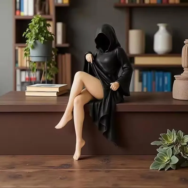 

2025 Halloween Statues Tabletop Figurine Women Sitting Figure Ornaments Decorations Shelf Furniture For Bedroom Livingroom Home