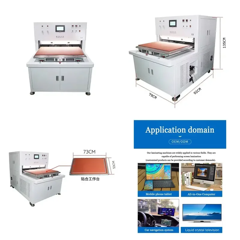 [2026] Floor-standing Vacuum Laminating Machine 73*53cm Touch Screen Control PLC Motor Core Components