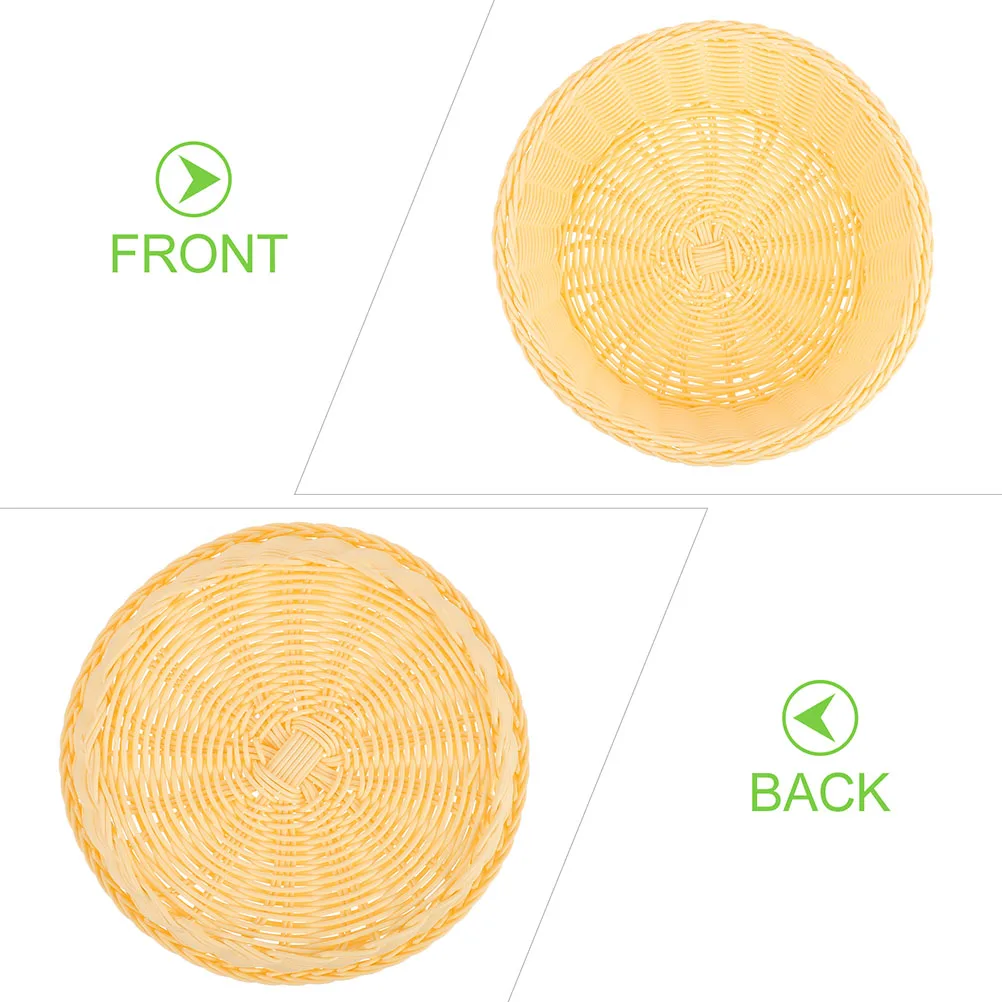 

2 Pcs Fruit Basket Purple Round Storage Kitchen Basket Kitchen Home Decorative Plastic Household Container