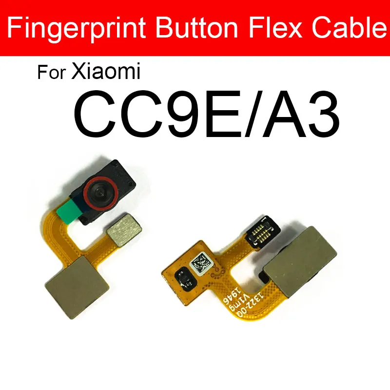 

Fingerprint Sensor Connection Flex Ribbon For Xiaomi Mi CC9e CC 9e A3 Home Return Sensor Flex Cable Repair Replacement Parts