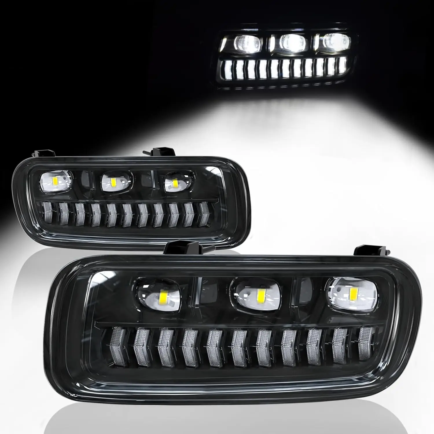 

Sequential LED Fog Lights for Ford F150 2004 2005 2006 Fog Lamp Assembly for Lincoln Mark LT 2006 with DRL Turn Signal Lights