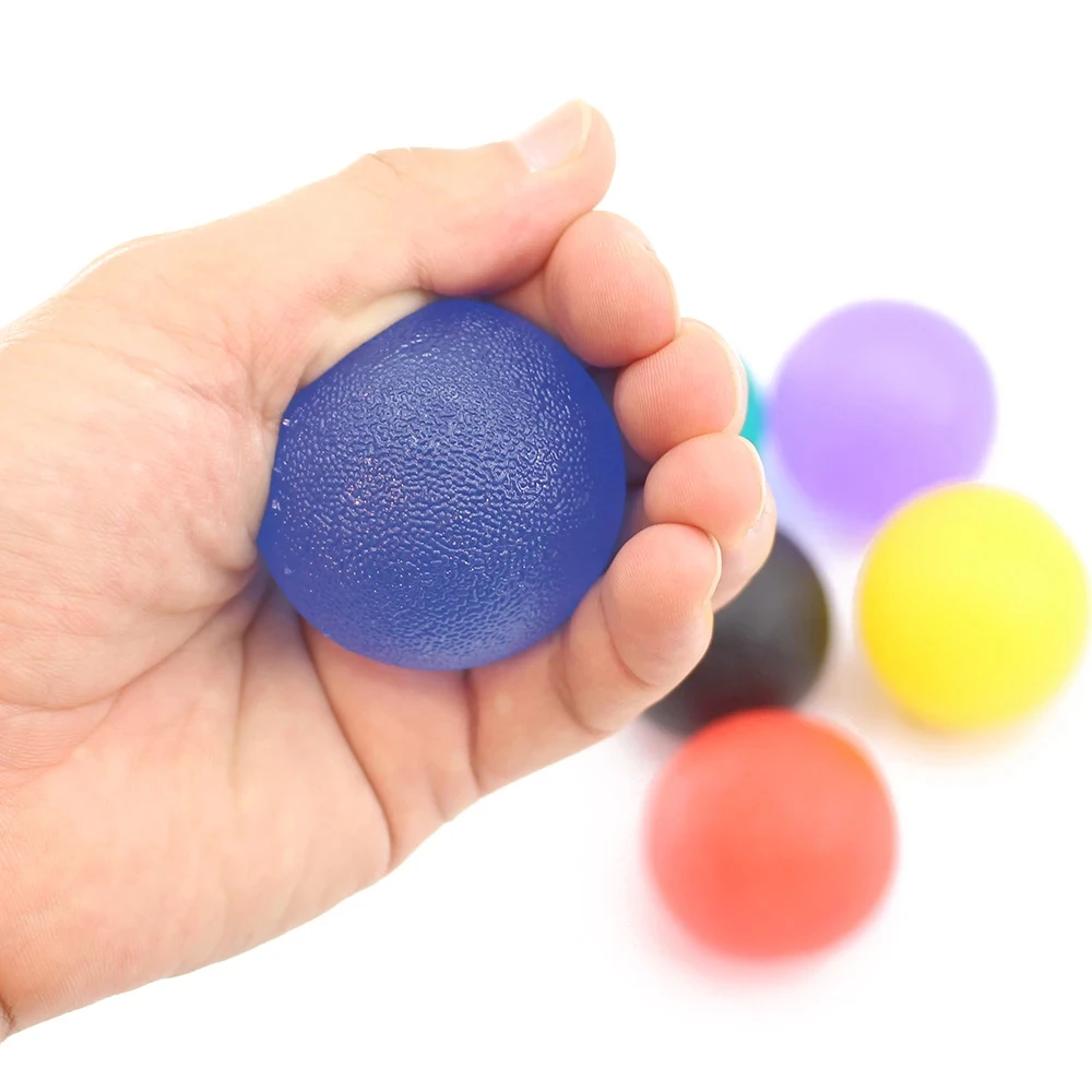 4pcs Fitness Silicone Massage Therapy Grip Ball Egg Toy Finger Trainer Muscle Recovery Grip Pain Relief Fascia Ball Adult Gift