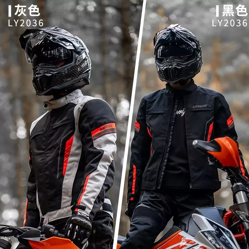 

LYSCHY Motocross Jacket Pants Motorcycle Jacket Winter Waterproof Warm Anti-fall Windproof Rally Riding Suit CE Certification