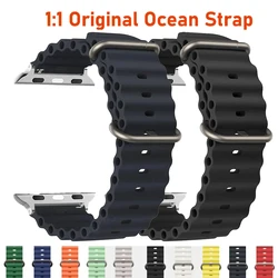 Ocean Band For Apple Watch Strap 44mm 45mm 49mm 41mm 40mm Wristband Bracelet  iWatch series Ultra 2 9 8 7 6 5 4 3 se bands