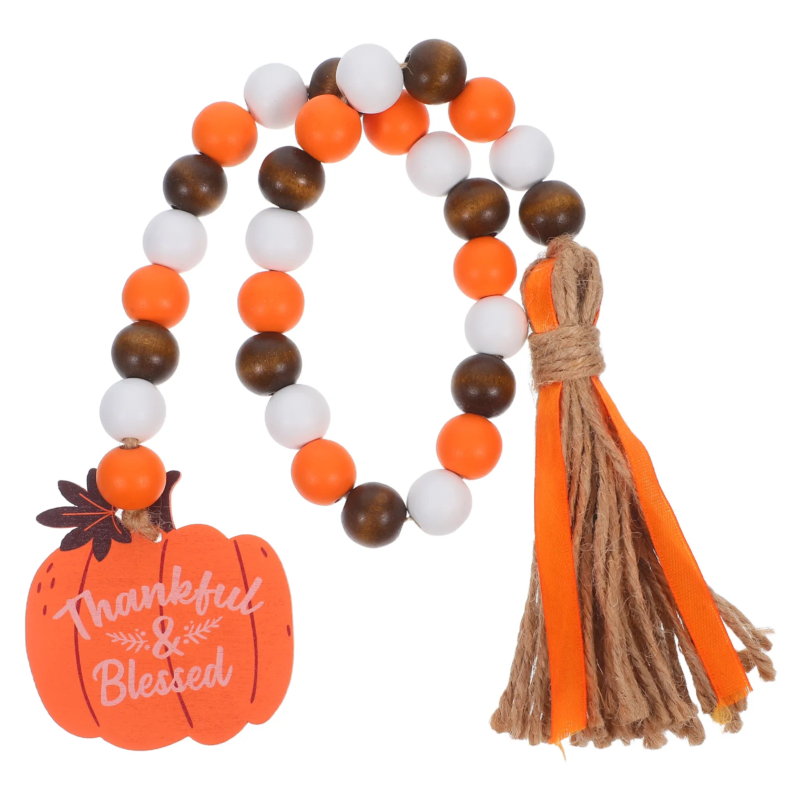 

Fall Theme 120Cm Wooden Beads String Wood Bead Garland Decorative Hanging Ornament For Home Wall Farmhouse Rustic Tassel Pendant