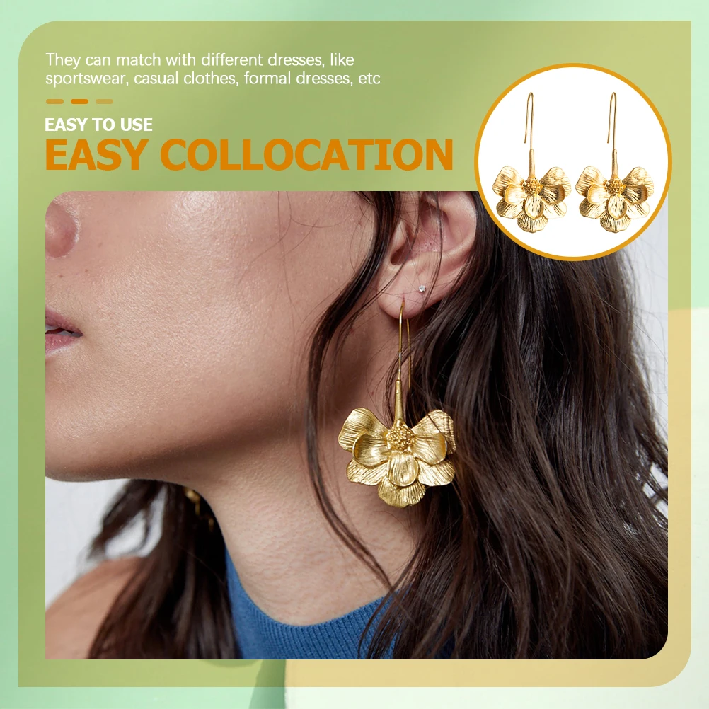 

Flower Earrings Dangle for Women Lightweight Comfortable Beach Festival Summer Birthday Party Fashion Accessory Great Gift