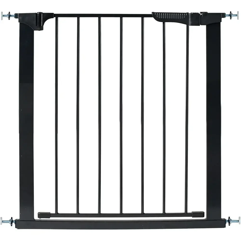 Self-Closing Magnetic Baby Safety Gate - No Screws or Brackets Needed - Black
