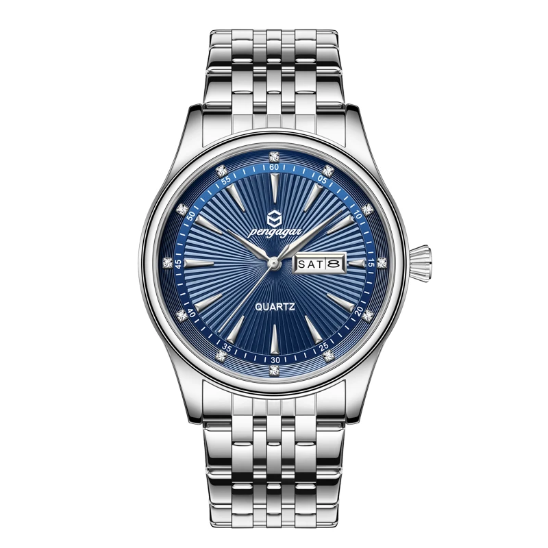 

PAAZOMU мужские роскошные деловые часы водостойкие светящиеся мужские часы из нержавеющей стали с датой военные высококачественные кварцевые мужские часы