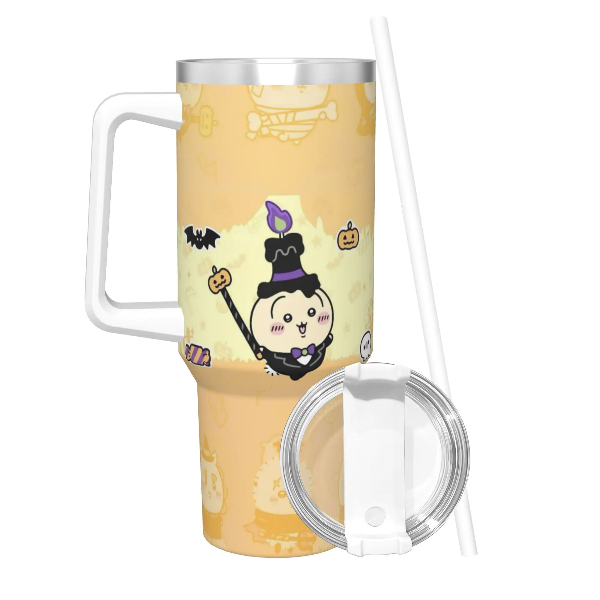 Stainless Steel Tumbler Usagis Halloween Chiikawas  Coffee Mug  Insulated Cold and Hot Mugs Cup Camping Water Bottle