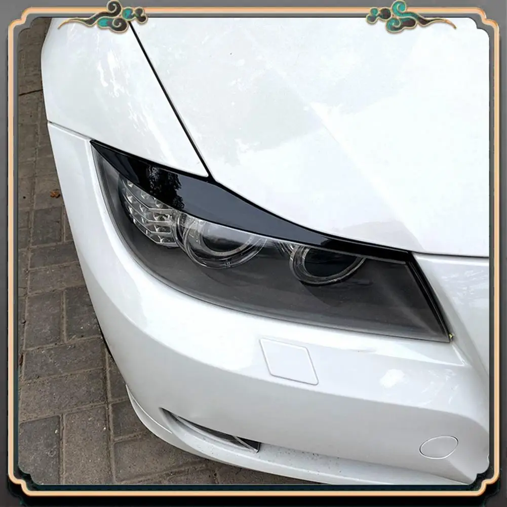 

Car Headlights Eyebrows Eyelids Cover Eyelash Head Light Stickers For BMW 3 Series E90 E91 320I 330I 05-12