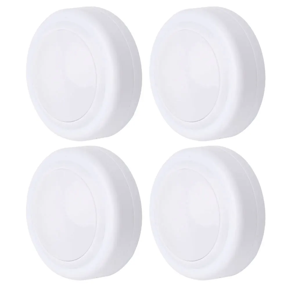 4 قطع تعمل باللمس ضوء الليل بقيادة مصباح لاسلكي بالطاقة لخزانة خزانة غرفة النوم غرفة المعيشة صديقة للعين مريحة