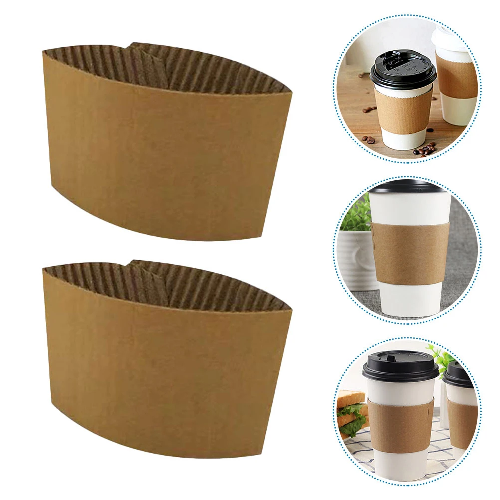 

25pcs Heat Insulated Protectors Portable Drink Paper Bottle Covers Protective Cup Sleeves For Home Supplies Outdoor Durable