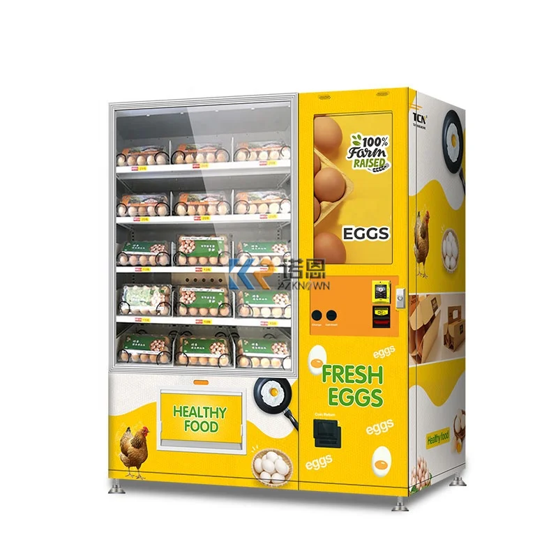 Easy Opearion Milk Bread and Eggs Vending Machine Fresh Egg Vending Machine with Lift