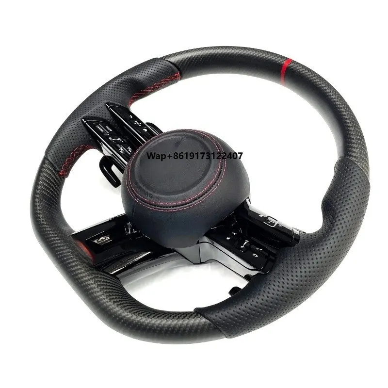 Premium Carbon Fiber Steering Wheel for Enhanced Grip Comfort and Durability for Racing Enthusiasts
