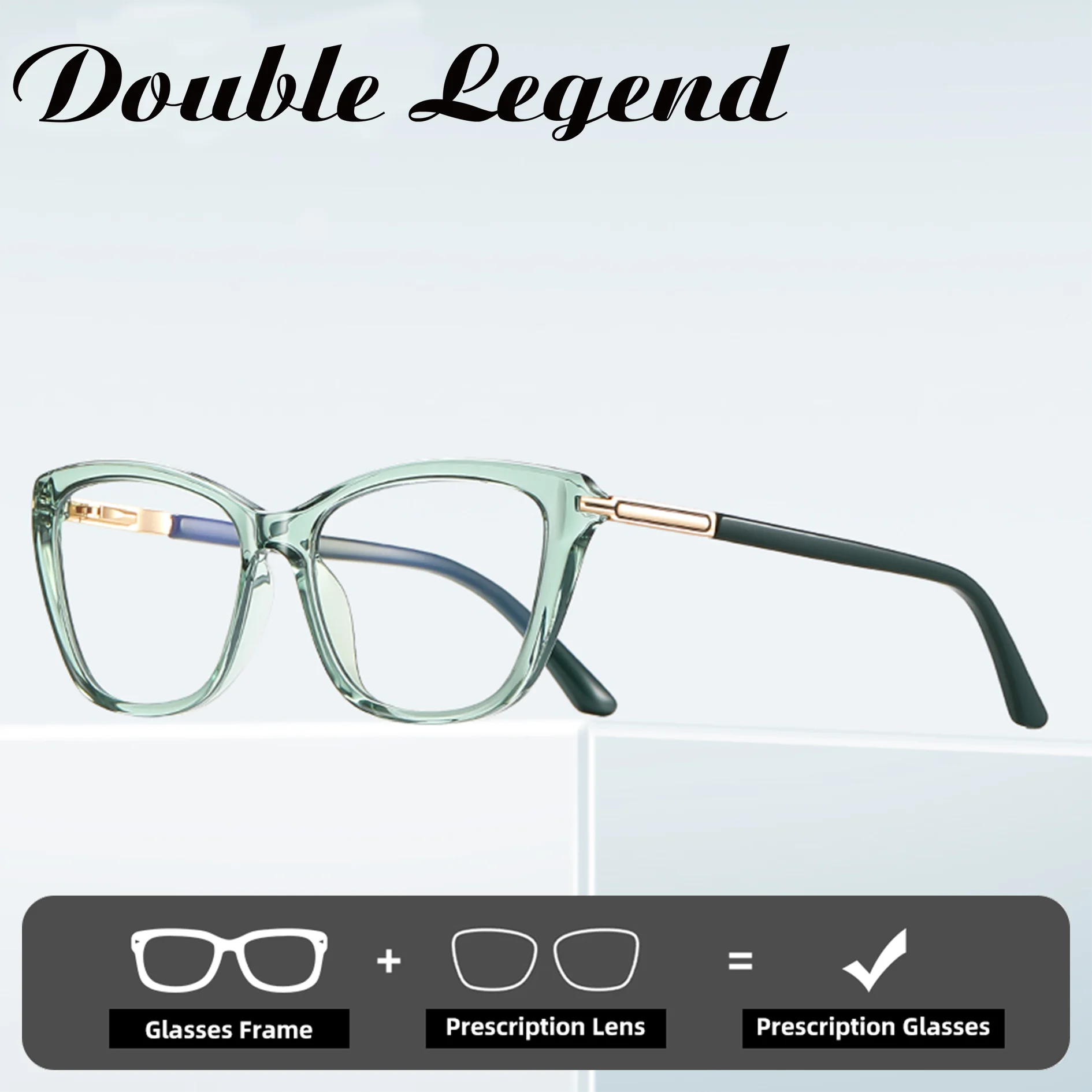 

Двойные легенды, простые классические очки для близорукости с бабочками, дизайнерские женские очки для чтения с защитой от синего света, настраиваемые очки по рецепту