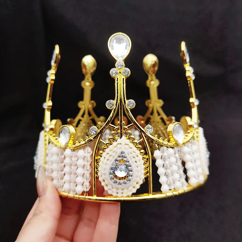 Rhinestone Crown Baking Cake Topper Headwear Decoration Children's Hair Accessories Princess Wedding Birthday Party Supplies New