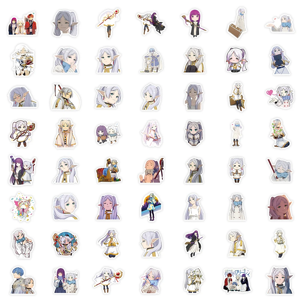 10/30/60pcs Anime Frieren Beyond Journey's End Stickers Cute Cartoon Girl Decals Phone Luggage Laptop Graffiti Sticker Kids Toy