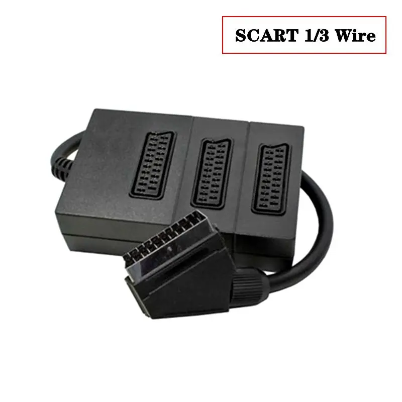 Głowica szczotki 40 cm SCART 1/2 1/3 1/5 Przewód 3-kierunkowy rozdzielacz SCART Przewód do połączenia audio i wideo Standard europejski — zdjęcie produktu 3